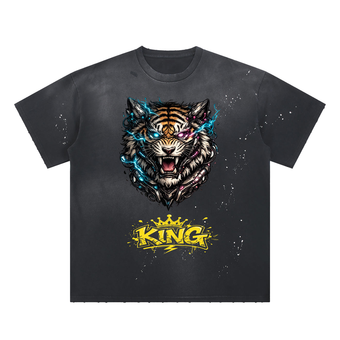 Hand-Frayed Sunfade Paint Splatter T-Shirt