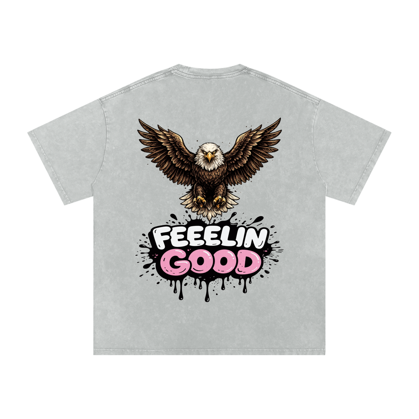 Snow Washed Oversized Cotton T-Shirt