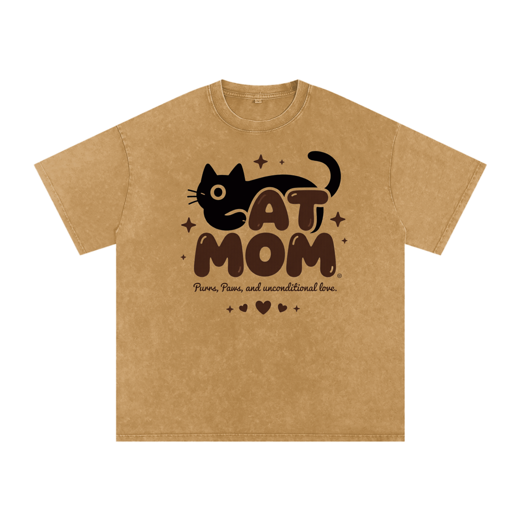 Snow Washed Oversized Cotton T-Shirt