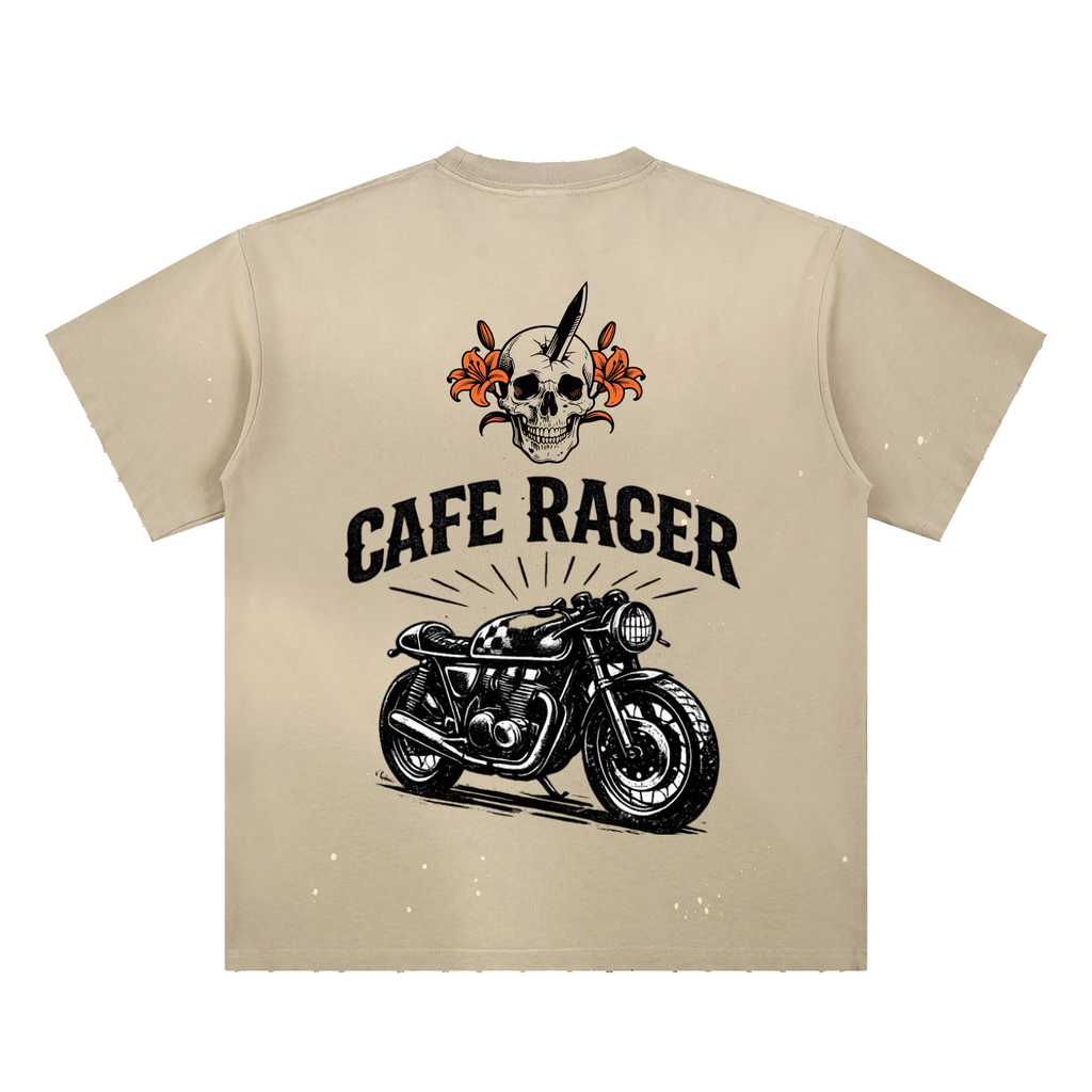 Hand-Frayed Sunfade Paint Splatter T-Shirt