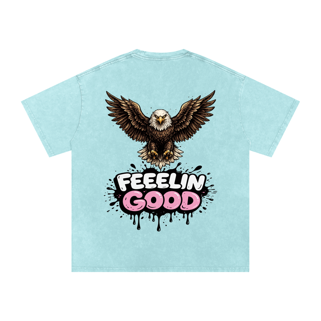 Snow Washed Oversized Cotton T-Shirt