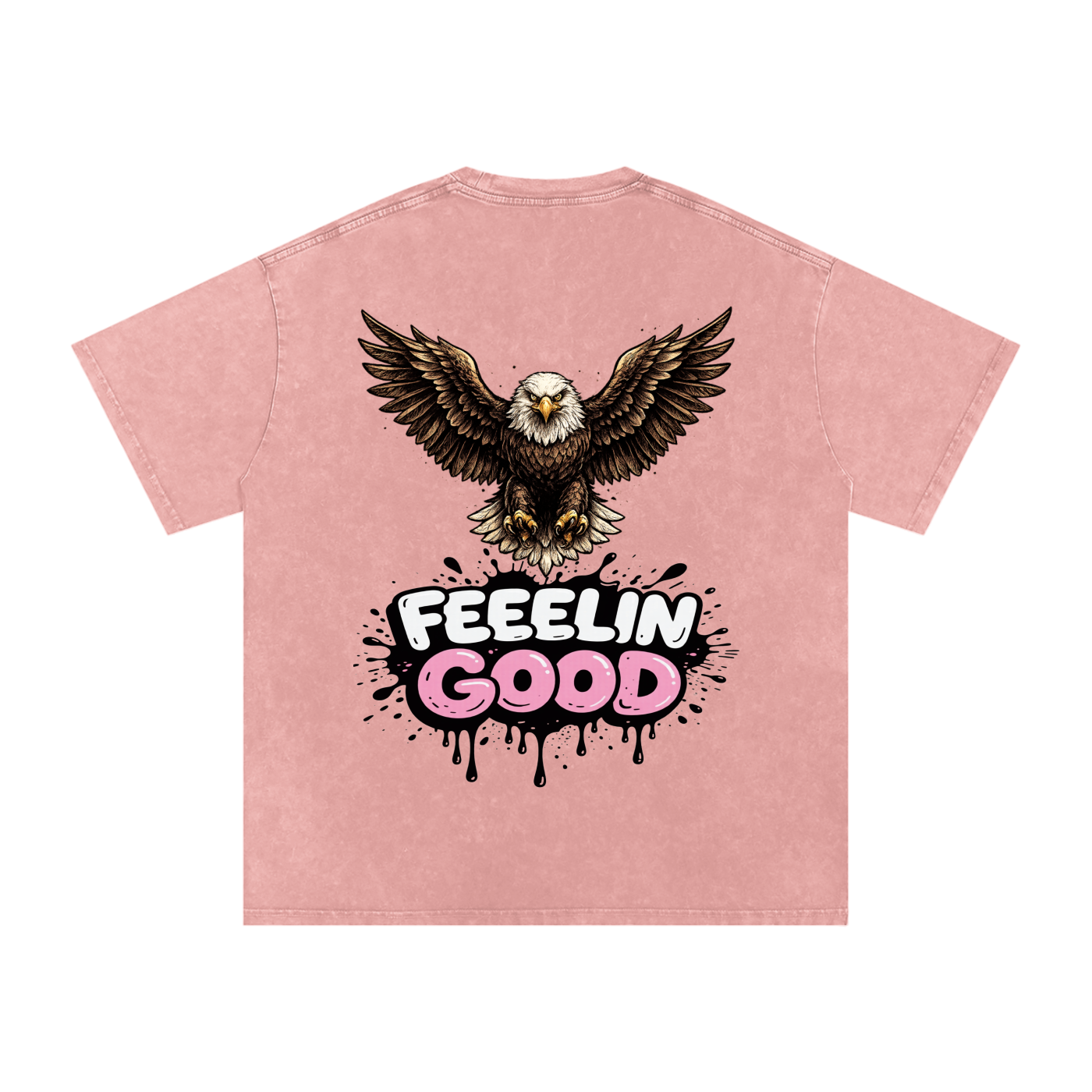 Snow Washed Oversized Cotton T-Shirt