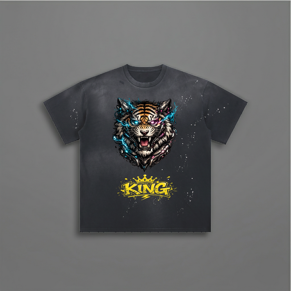 Hand-Frayed Sunfade Paint Splatter T-Shirt