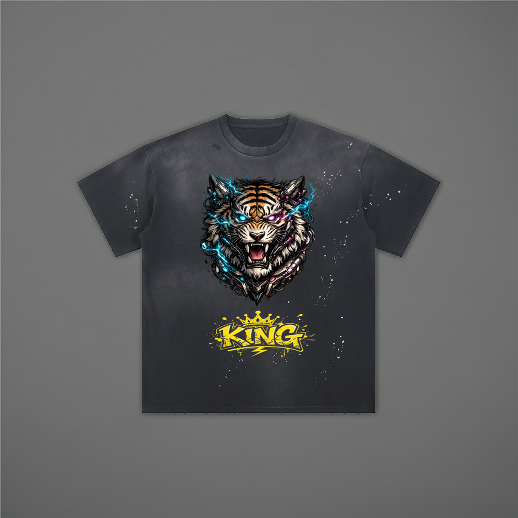 Hand-Frayed Sunfade Paint Splatter T-Shirt
