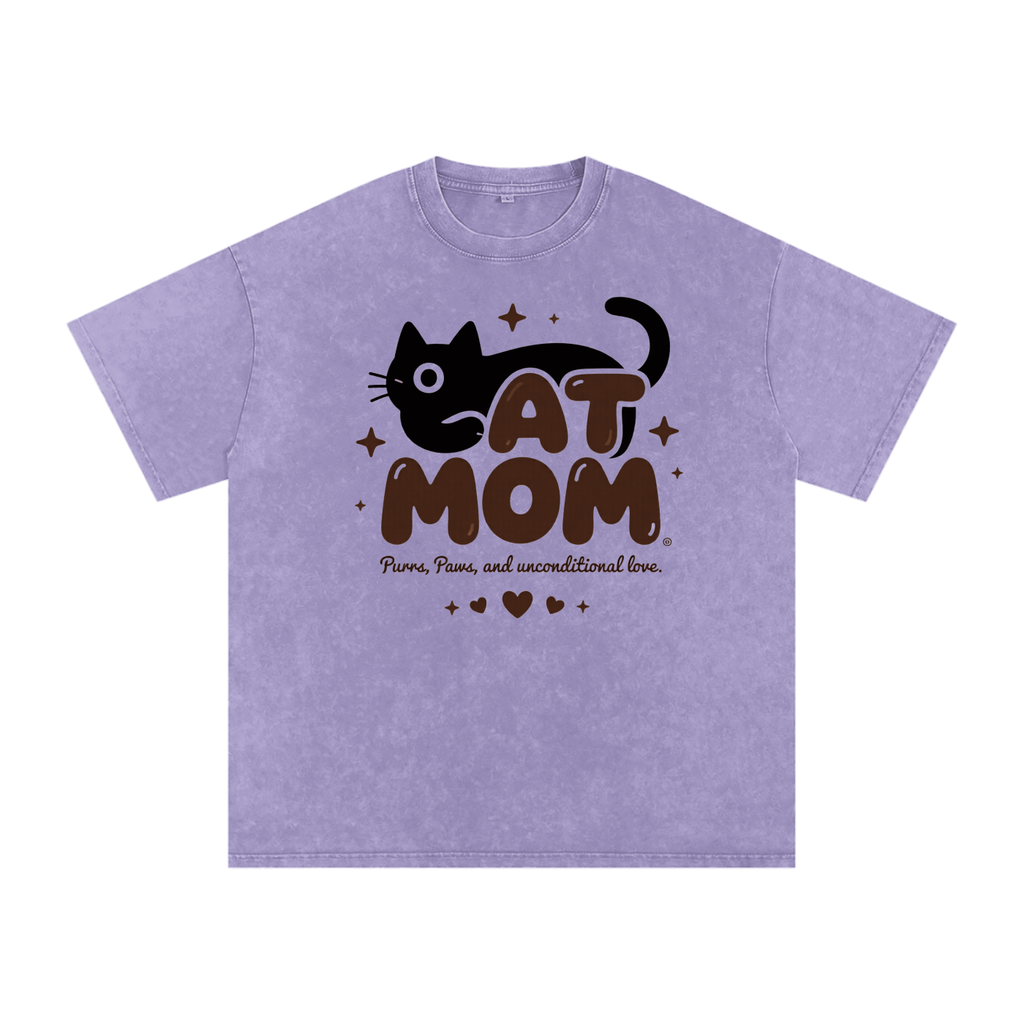 Snow Washed Oversized Cotton T-Shirt