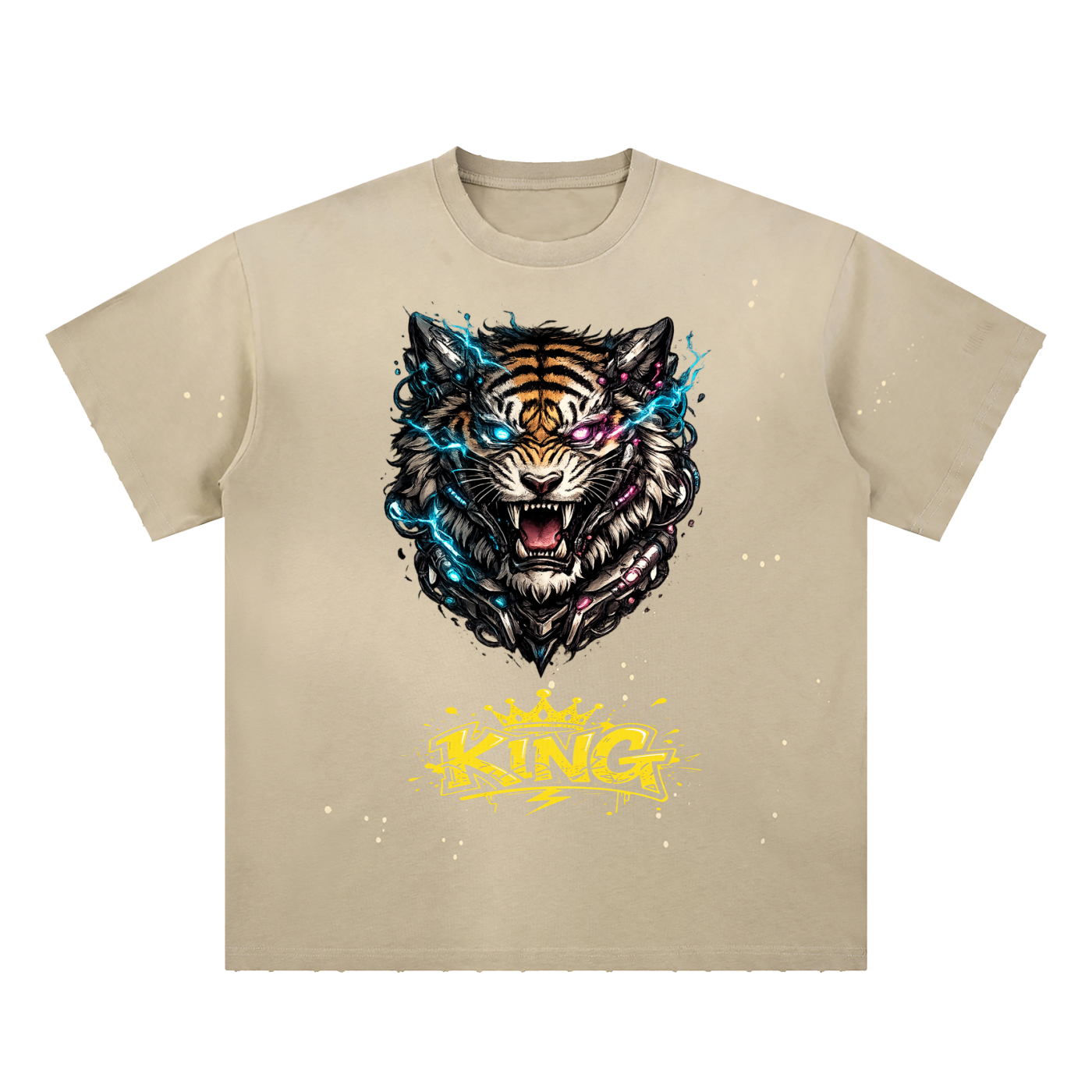 Hand-Frayed Sunfade Paint Splatter T-Shirt