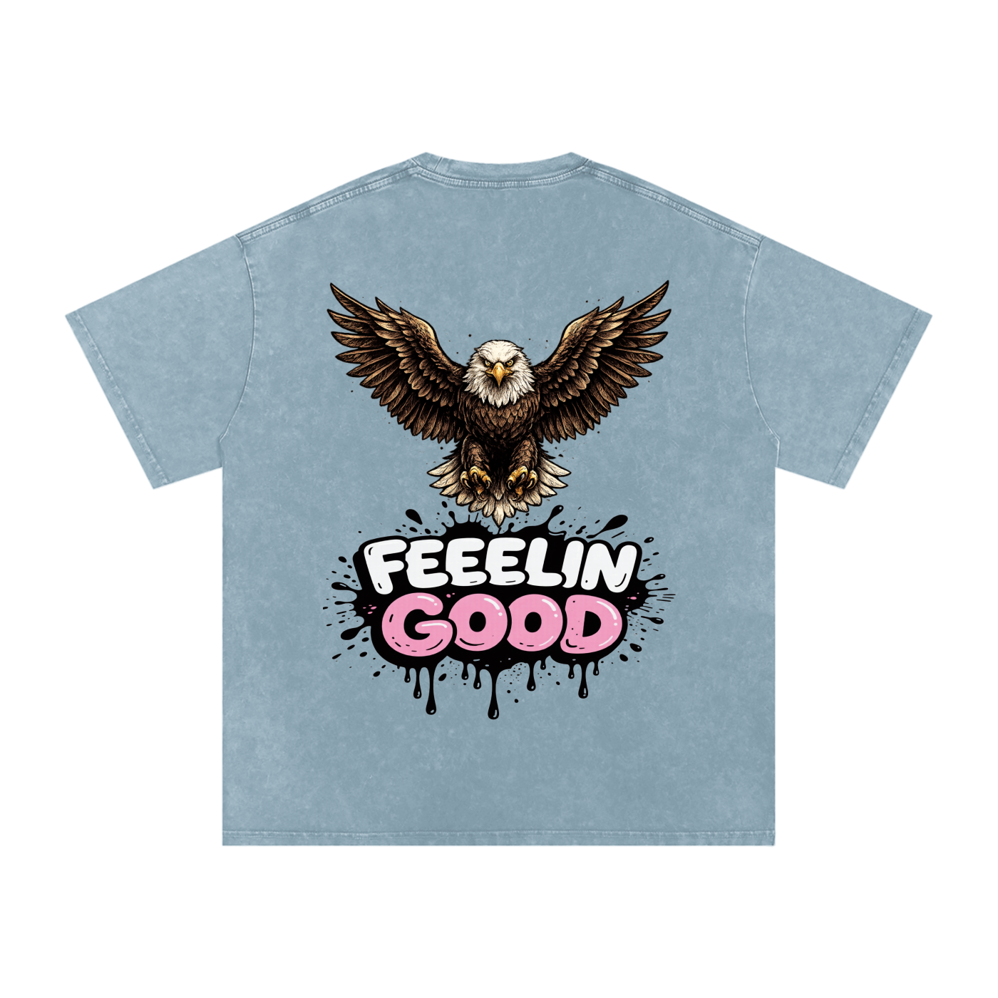 Snow Washed Oversized Cotton T-Shirt