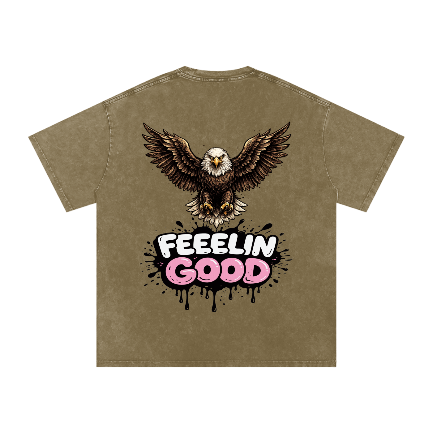 Snow Washed Oversized Cotton T-Shirt