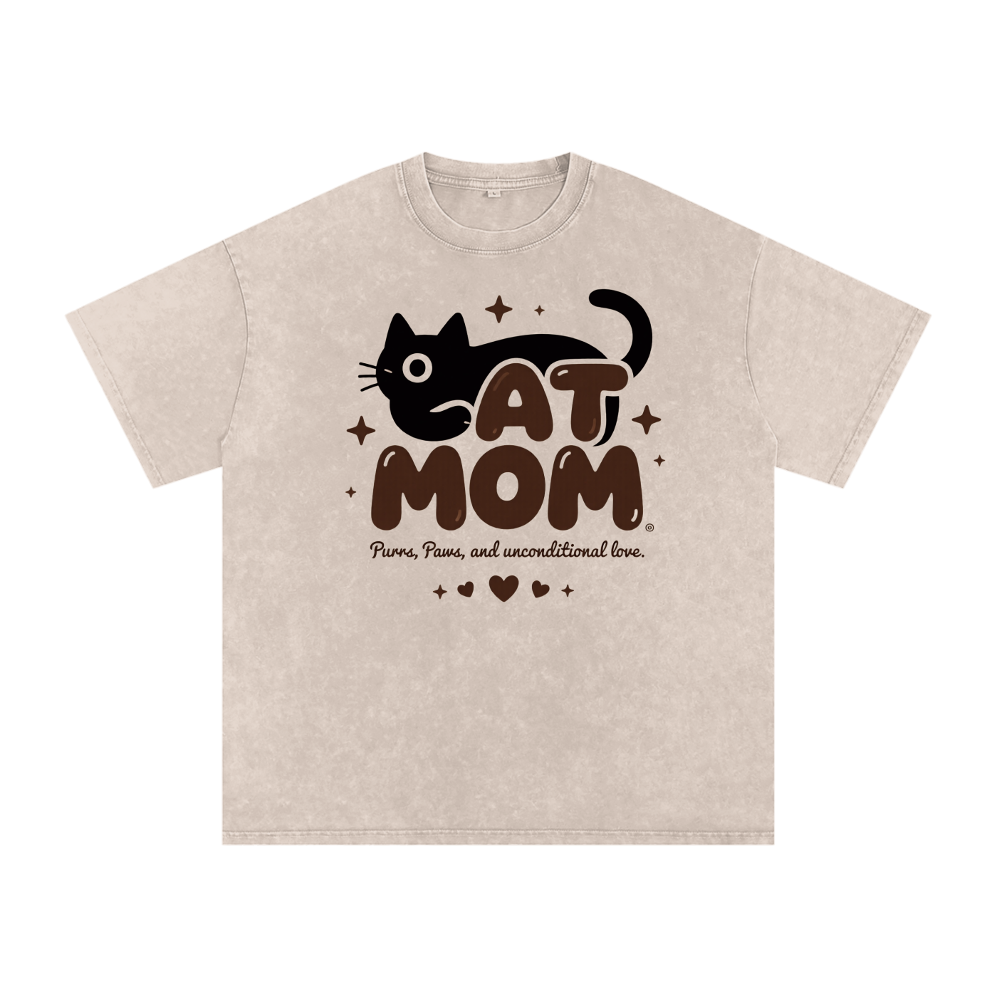 Snow Washed Oversized Cotton T-Shirt