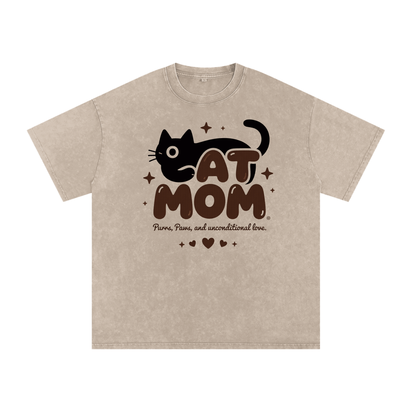 Snow Washed Oversized Cotton T-Shirt